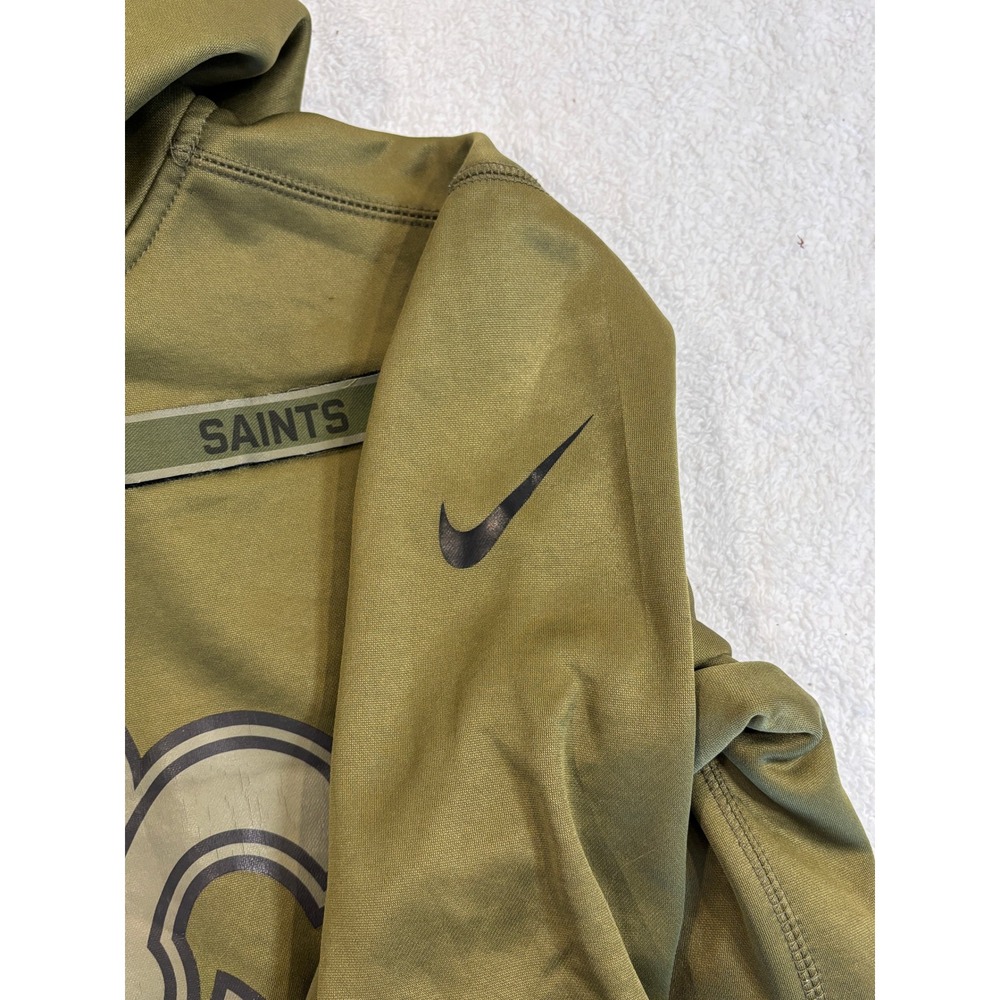 Nike New Orleans Saints Salute to Service Hoodie Olive Green‎ Mens Large L NFL